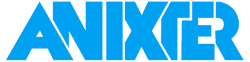 Blue text logo displaying the word "ANIXTER" in bold capital letters on a transparent background.