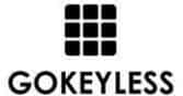 Logo with a grid of nine black squares above the text "GOKEYLESS" in bold uppercase letters.